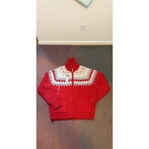 NWT NEW Alpine Design Full Zip Red Cardigan Sweater Men's L MSRP $98